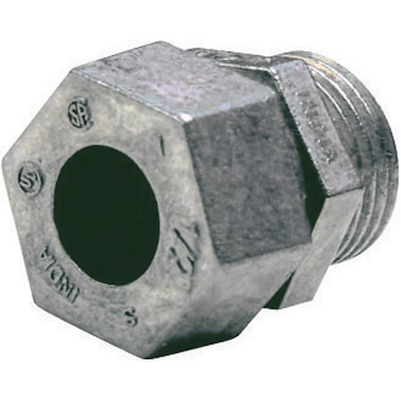 Gampak Conduit Fitting Connector, Screw-in, Steel 49212